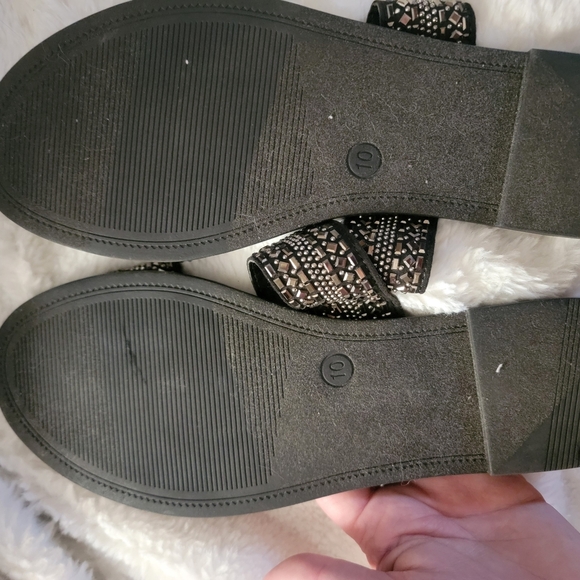 Z Black and Silver Embellished Sandals - Picture 3 of 4